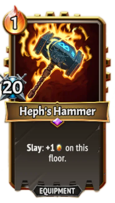 Heph's Hammer — the card as it appears in Monster Train 2