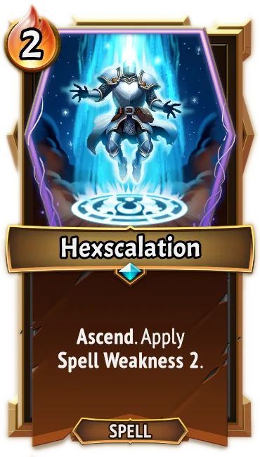 Hexscalation — the card as it appears in Monster Train 2