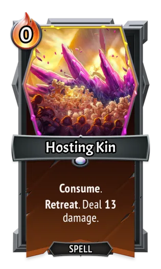 Hosting Kin — the card as it appears in Monster Train 2