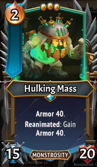 Hulking Mass — the card as it appears in Monster Train 2
