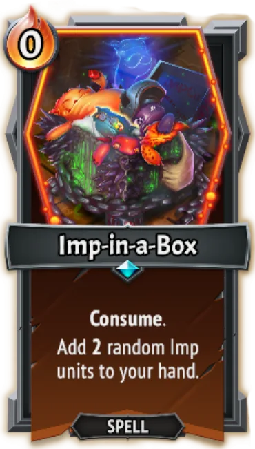 Imp-in-a-Box — the card as it appears in Monster Train 2