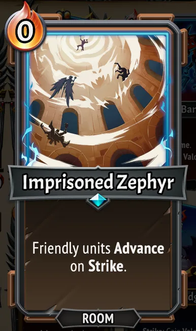 Imprisoned Zephyr — the card as it appears in Monster Train 2