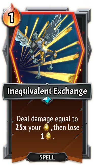 Inequivalent Exchange — the card as it appears in Monster Train 2