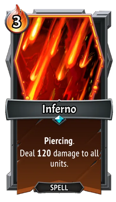 Inferno — the card as it appears in Monster Train 2