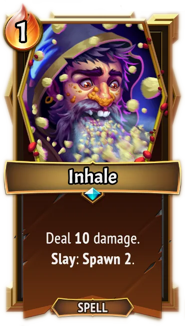 Inhale — the card as it appears in Monster Train 2