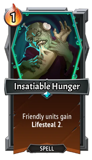Insatiable Hunger — the card as it appears in Monster Train 2