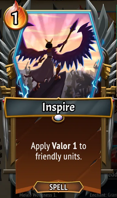 Inspire — the card as it appears in Monster Train 2