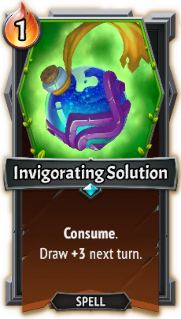 Invigorating Solution — the card as it appears in Monster Train 2