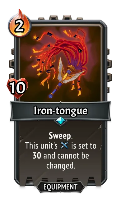 Iron-tongue — the card as it appears in Monster Train 2