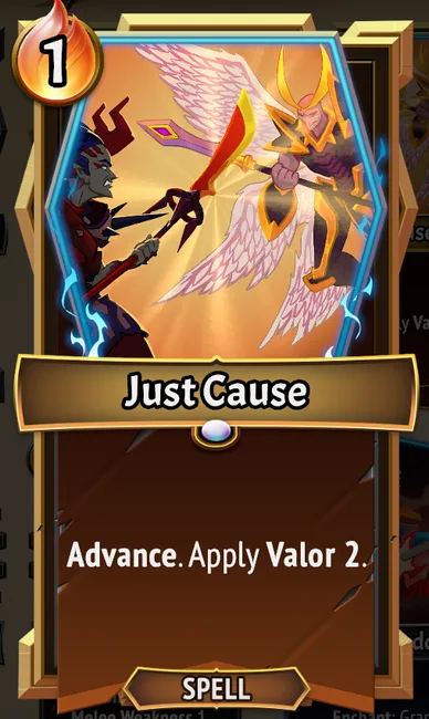 Just Cause — the card as it appears in Monster Train 2