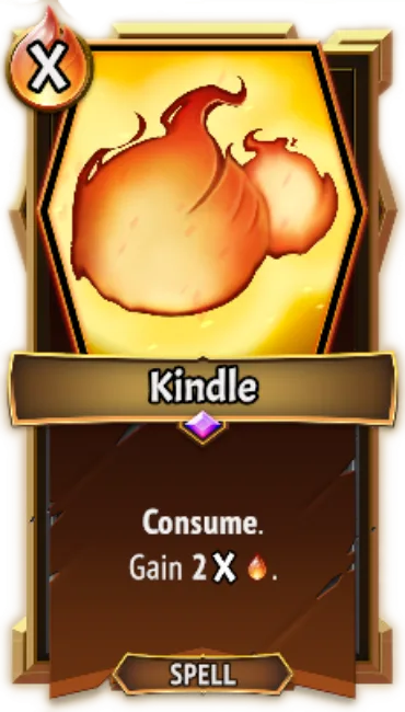 Kindle — the card as it appears in Monster Train 2