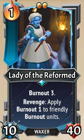 Lady of the Reformed — the card as it appears in Monster Train 2