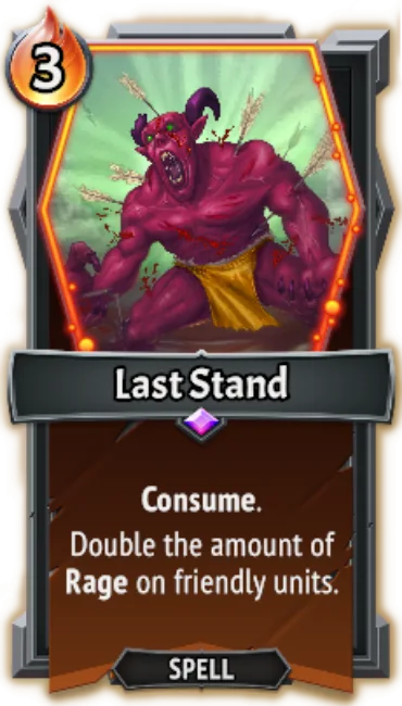 Last Stand — the card as it appears in Monster Train 2