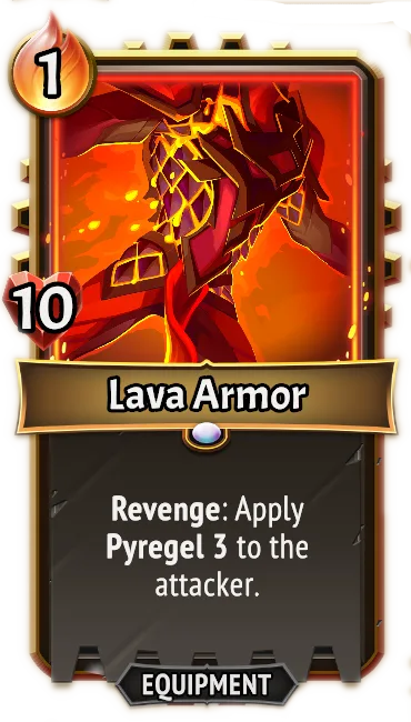 Lava Armor — the card as it appears in Monster Train 2