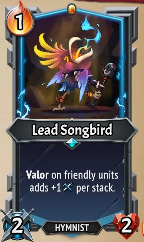 Lead Songbird — the card as it appears in Monster Train 2