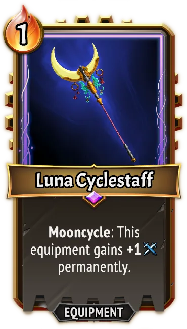 Luna Cyclestaff — the card as it appears in Monster Train 2