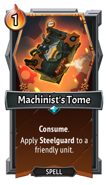 Machinist's Tome — the card as it appears in Monster Train 2