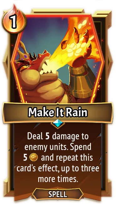Make It Rain — the card as it appears in Monster Train 2
