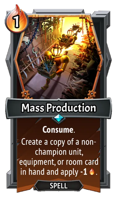 Mass Production — the card as it appears in Monster Train 2
