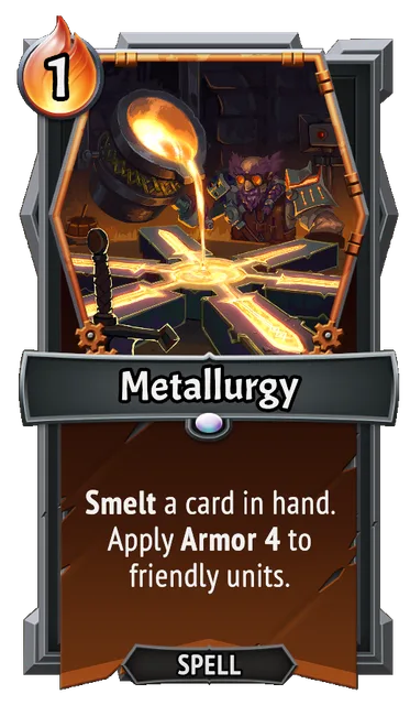 Metallurgy — the card as it appears in Monster Train 2