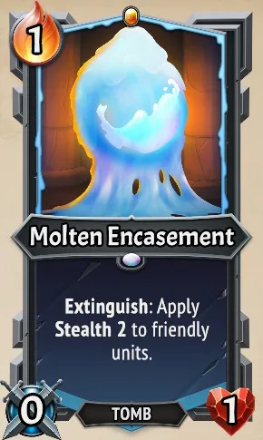 Molten Encasement — the card as it appears in Monster Train 2