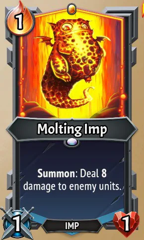 Molting Imp — the card as it appears in Monster Train 2