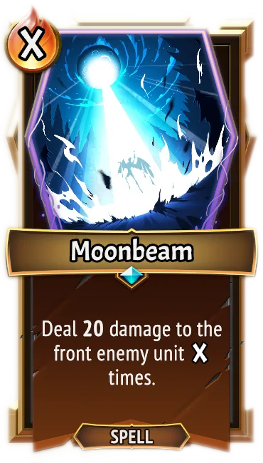 Moonbeam — the card as it appears in Monster Train 2