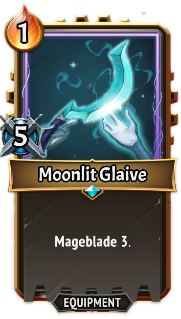 Moonlit Glaive — the card as it appears in Monster Train 2