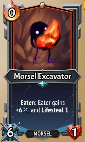 Morsel Excavator — the card as it appears in Monster Train 2