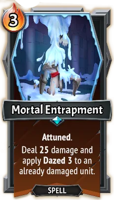 Mortal Entrapment — the card as it appears in Monster Train 2