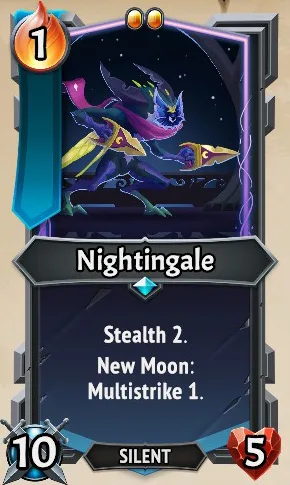 Nightingale — the card as it appears in Monster Train 2