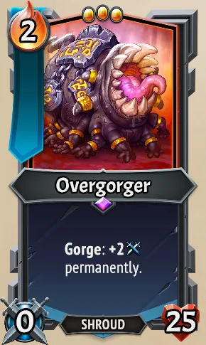 Overgorger — the card as it appears in Monster Train 2