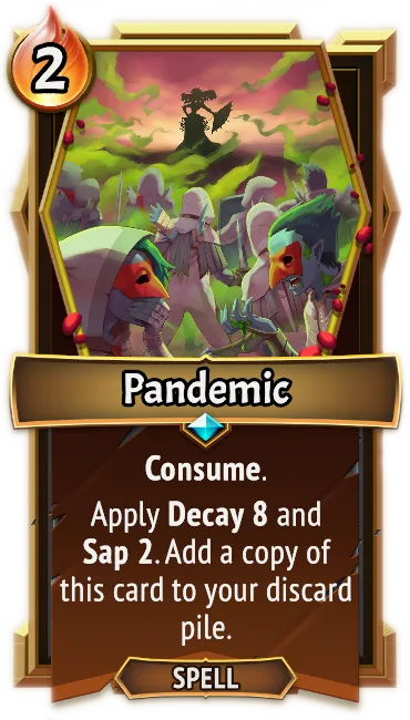 Pandemic — the card as it appears in Monster Train 2