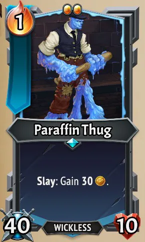 Paraffin Thug — the card as it appears in Monster Train 2