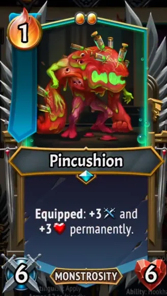 Pincushion — the card as it appears in Monster Train 2