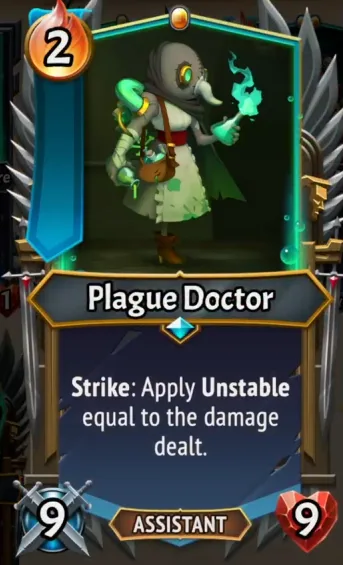 Plague Doctor — the card as it appears in Monster Train 2