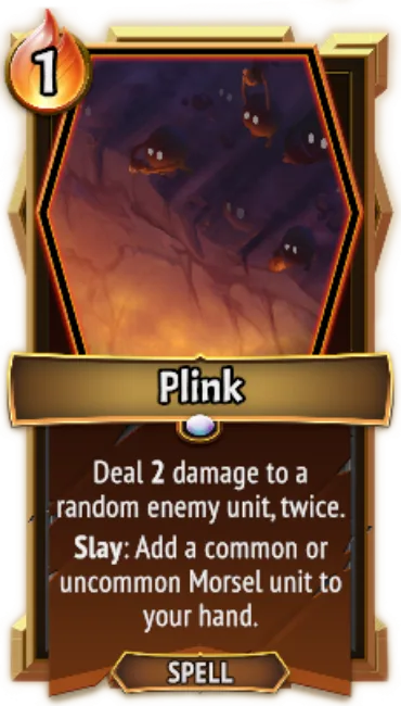 Plink — the card as it appears in Monster Train 2