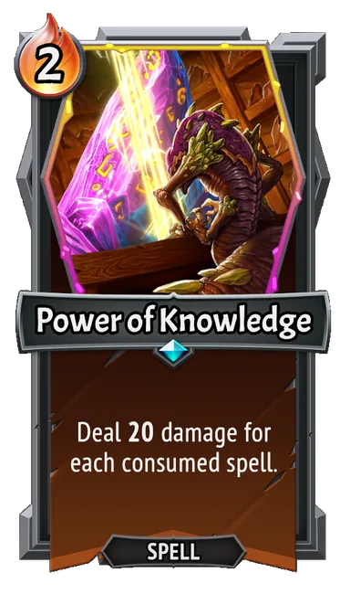 Power of Knowledge — the card as it appears in Monster Train 2