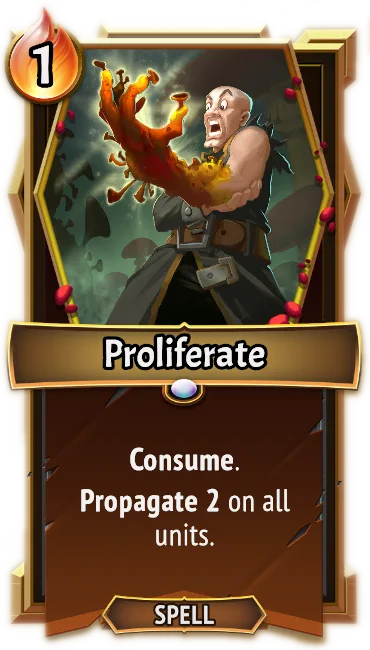 Proliferate — the card as it appears in Monster Train 2