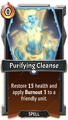 Purifying Cleanse — the card as it appears in Monster Train 2
