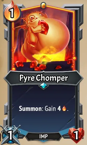 Pyre Chomper — the card as it appears in Monster Train 2