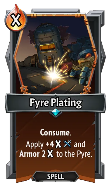 Pyre Plating — the card as it appears in Monster Train 2