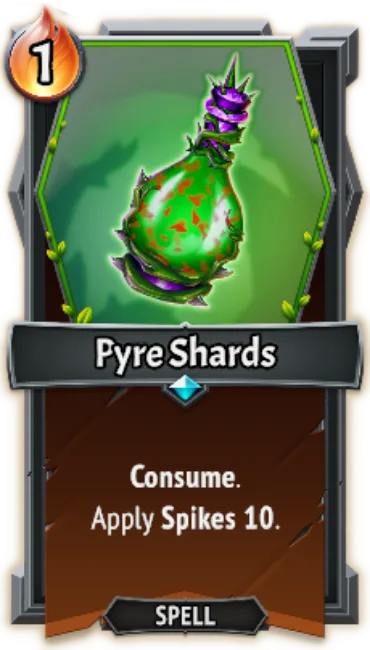 Pyre Shards — the card as it appears in Monster Train 2