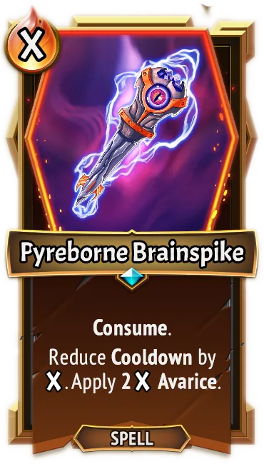 Pyreborne Brainspike — the card as it appears in Monster Train 2