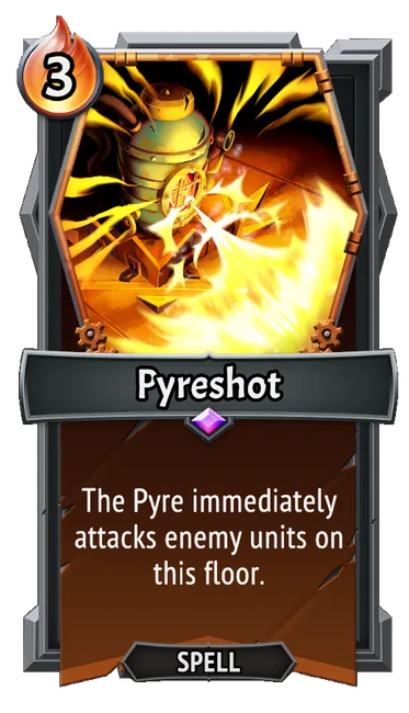 Pyreshot — the card as it appears in Monster Train 2