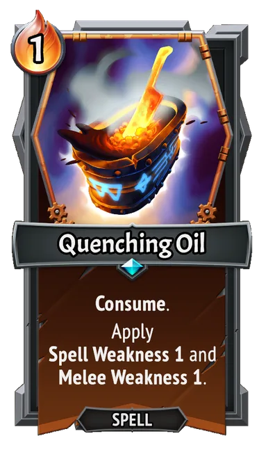 Quenching Oil — the card as it appears in Monster Train 2