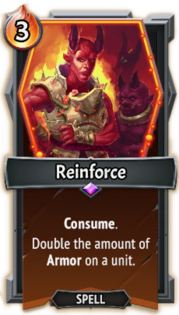 Reinforce — the card as it appears in Monster Train 2