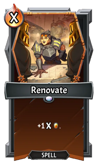 Renovate — the card as it appears in Monster Train 2