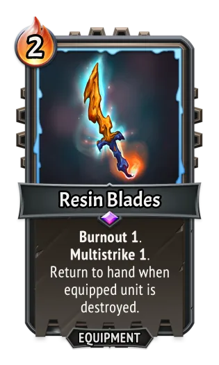 Resin Blades — the card as it appears in Monster Train 2