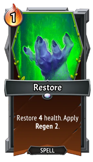 Restore — the card as it appears in Monster Train 2